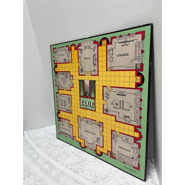 Vintage Midcentury Original Clue Game Board and Accessory Pieces For Sale In Sacramento - Image 6 of 12