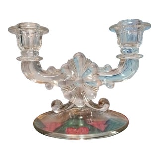 1950s Indiana Glass Candleabra For Sale