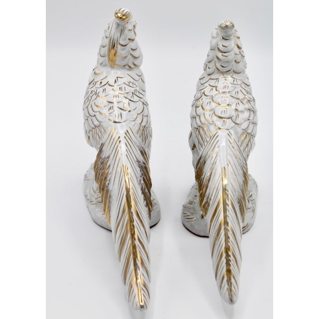 Ceramic Vintage Italian Terracotta Pheasants For Sale - Image 7 of 12
