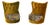 Cocoa Island Swivel Lounge Chairs in Yellow, Golden and Green Upholstery from Bretz, Set of 2 For Sale