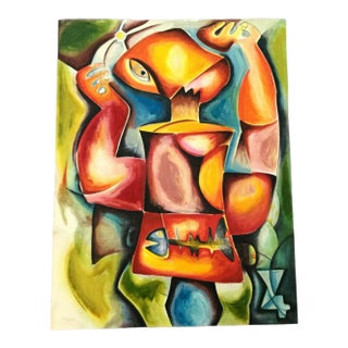 Contemporary Modernist Unframed Dreams Catching Alexandra Nechita Signed Litho For Sale