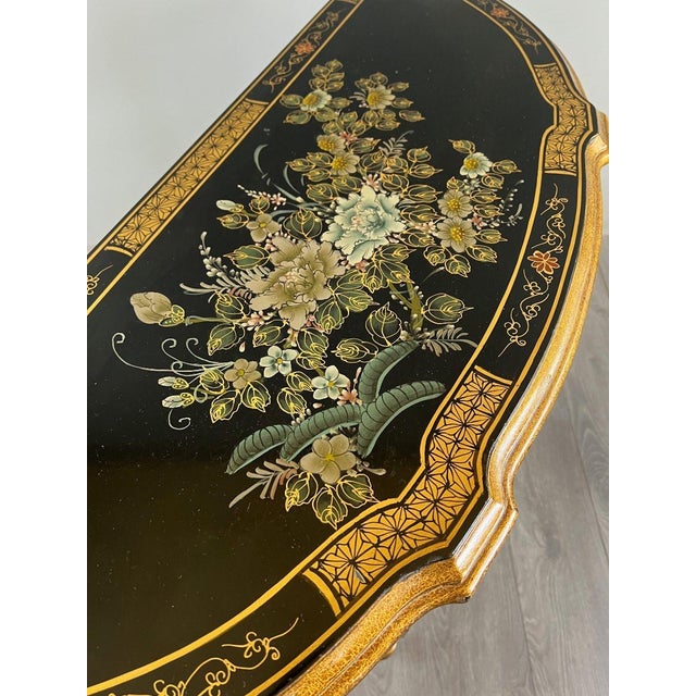 20th Century Louis XVI Style Painted Half-Moon Console For Sale - Image 4 of 12