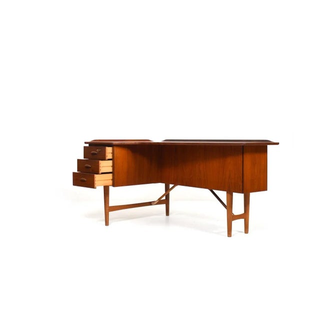 Wood Vintage Boomerang Desk by Peter Løvig Nielsen For Sale - Image 7 of 13