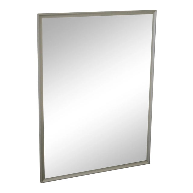 Mid Century Modern Brushed Steel Frame Wall Mirror Chairish