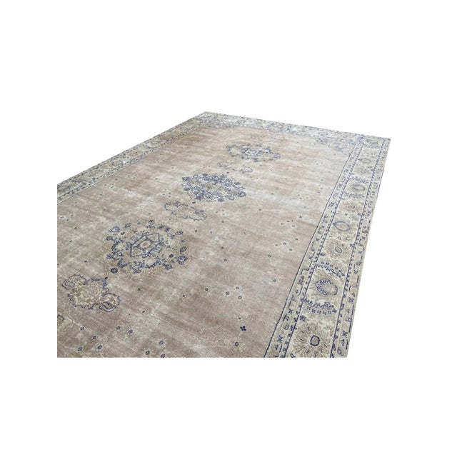 Textile 1950s Old Turkish Sparta Area Rug 10x15 For Sale - Image 7 of 9