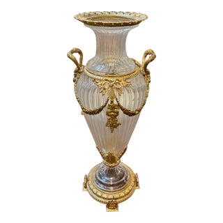 Mid 20th Century Large Scale Baccarat Manner Vase For Sale