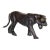 Vintage Mid-Century Black Leather Panther Sculpture – Handcrafted British Safari Animal Figurine For Sale