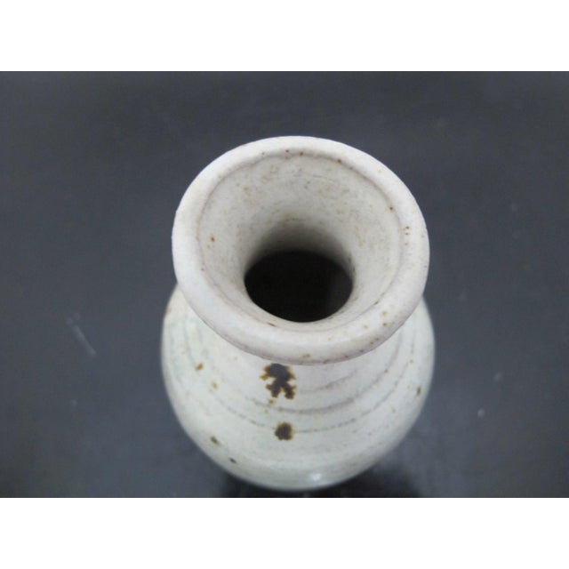 Celadon Small Chinese Longquan Celadon Glazed Pottery Vase For Sale - Image 8 of 9