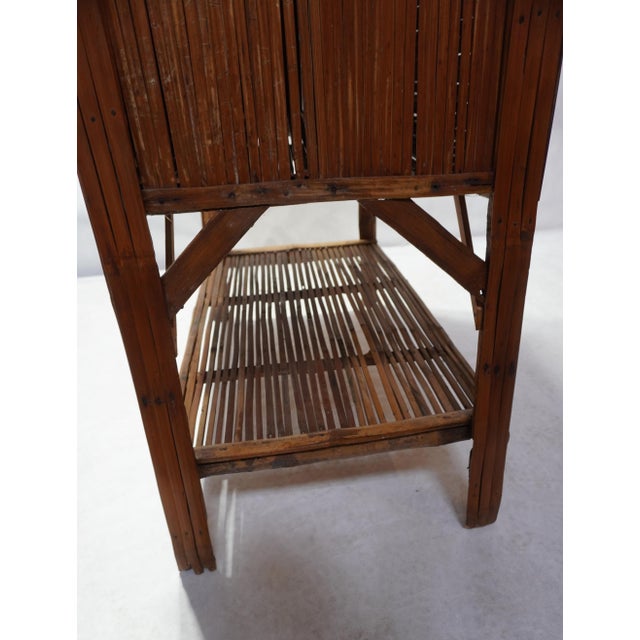 Antique Split Bamboo Cabinet For Sale - Image 10 of 16