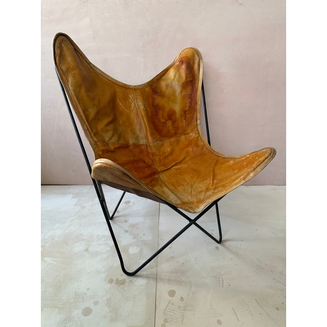 Butterfly chair inspired by the iconic mid-century design originally created by Antonio Bonet, Juan Kurchan, and Jorge...