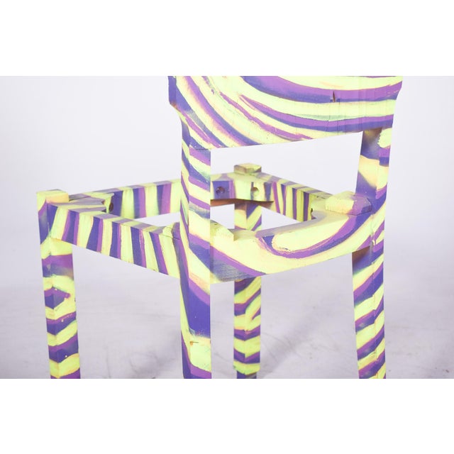 Wood Portuguese Chair Zebra by Francisco Camilo, 1950s For Sale - Image 7 of 11