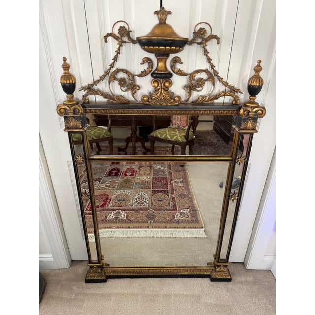 Traditional Maitland-Smith Canova Empire Giltwood & Gilded Metal Mirror For Sale - Image 3 of 18