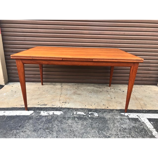 Mid Century Danish Modern Teak Dining Table by Niels ...