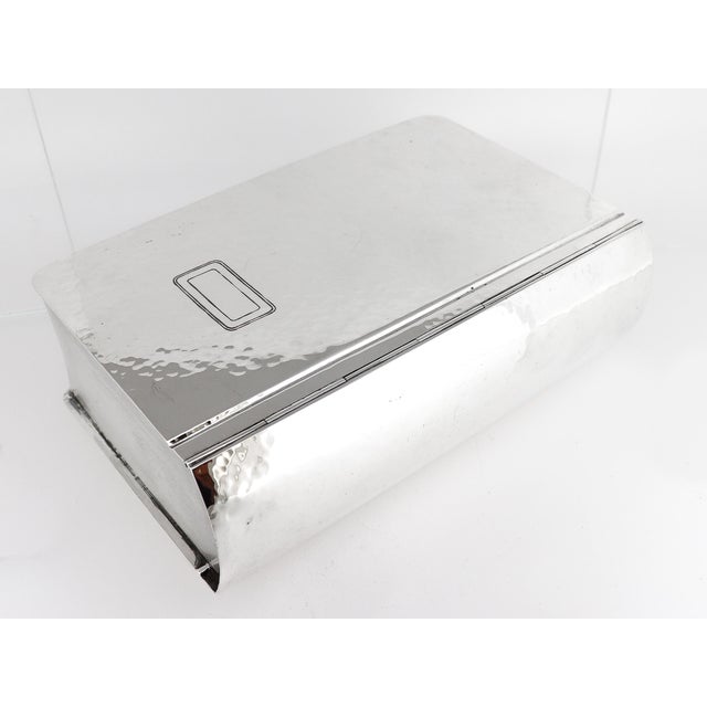 Late 20th Century Antique Watrous Sterling Silver Hand-Hammered Figural Book Box With Wood Liner For Sale - Image 5 of 16