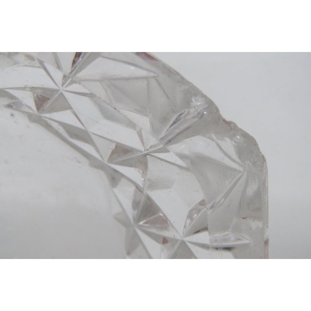 1940s Crystal Butter Dish Clear Cut Glass Lidded Serving Plate For Sale - Image 18 of 18