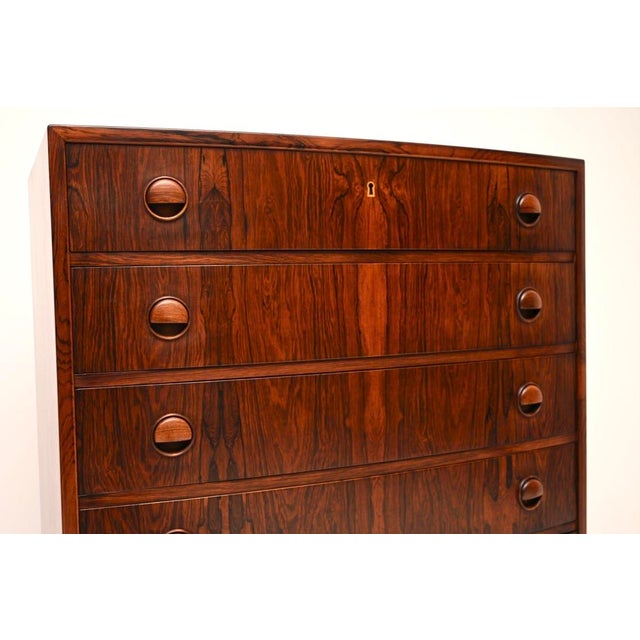 Vintage Danish Bow Front Chest of Drawers, 1960 For Sale - Image 9 of 11