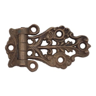 Vintage Victorian 3.5 X 2 In. Brass Ice Box Hinge For Sale