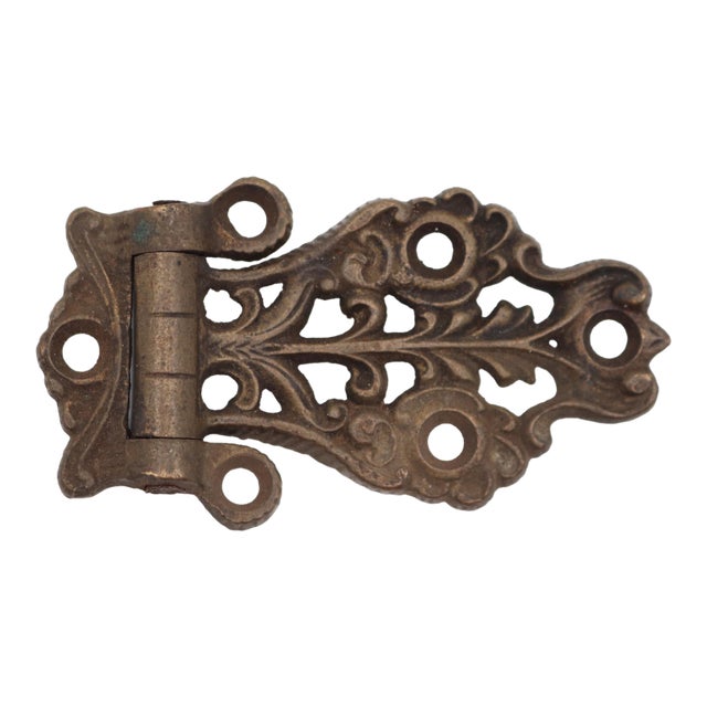 Vintage Victorian 3.5 X 2 In. Brass Ice Box Hinge For Sale