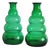 Green Glass Vases by Edvin Ollers for Limmareds Glasbruk, Sweden, 1940s, Set of 2 For Sale