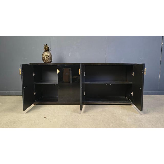1970s Brass and Lacquer Sideboard from Pierre Vandel, 1970s For Sale - Image 5 of 14