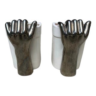 Vintage Porcelain Hand Vases by Taste Setter by Sigma -A Pair For Sale