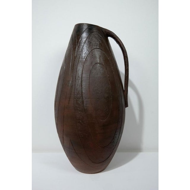 Large Modern Ceramic Floor Vase For Sale - Image 4 of 8