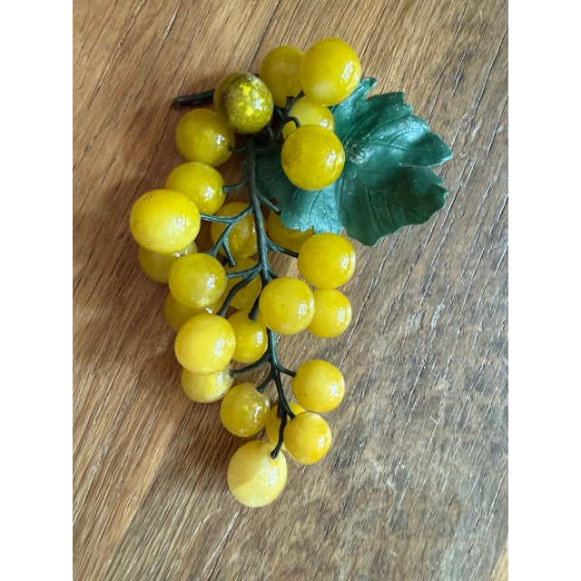 1960s Mid-Century Modern Italian Yellow Alabaster Grape Cluster For Sale - Image 6 of 9