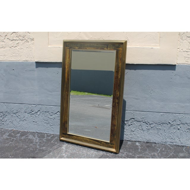 1970's Traditional Exotic Carved Wood Mastercraft Wall Mirror For Sale - Image 10 of 11