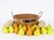 A striking late 20th-century decorative table centerpiece in a Mid-Century Modern style, featuring a large round basket...