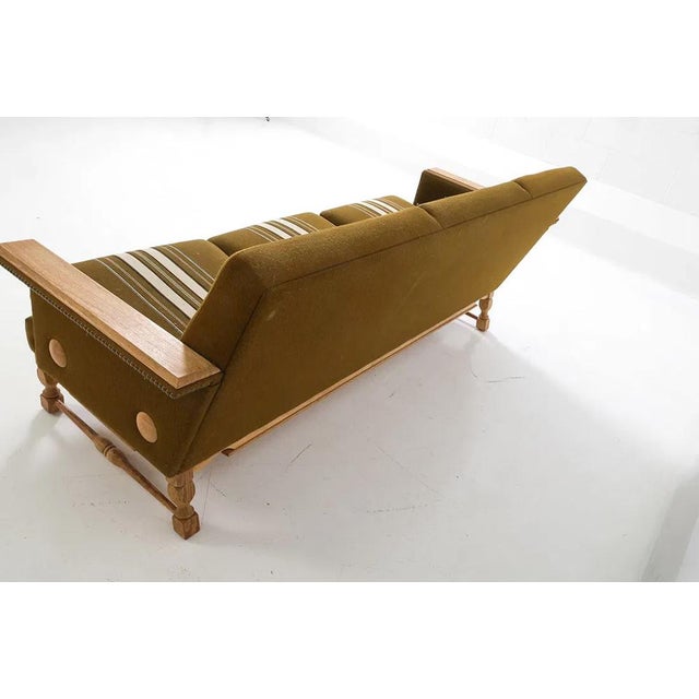 Danish Mid Century Modern Sofa W Straight Paddle Arms For Sale - Image 9 of 16