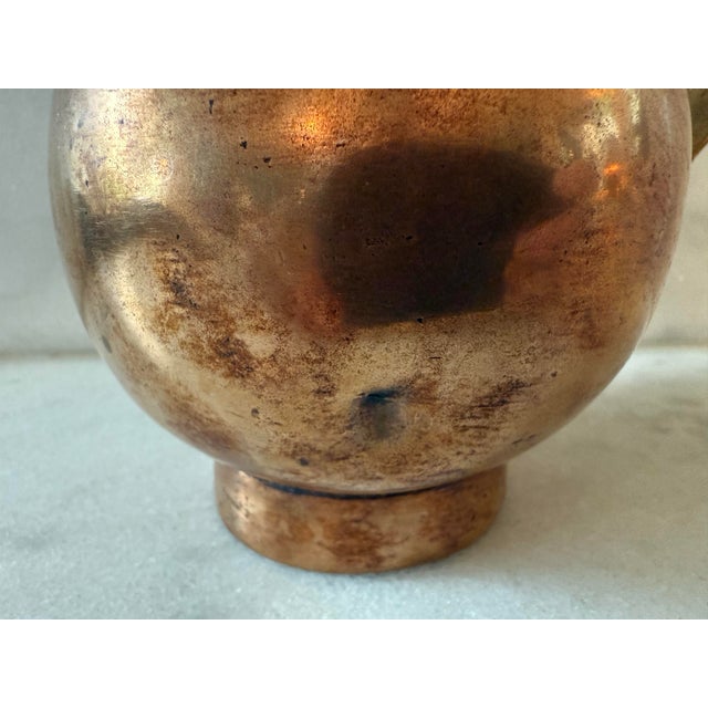 Antique Handmade Hammered Copper Small Pitcher For Sale - Image 10 of 10