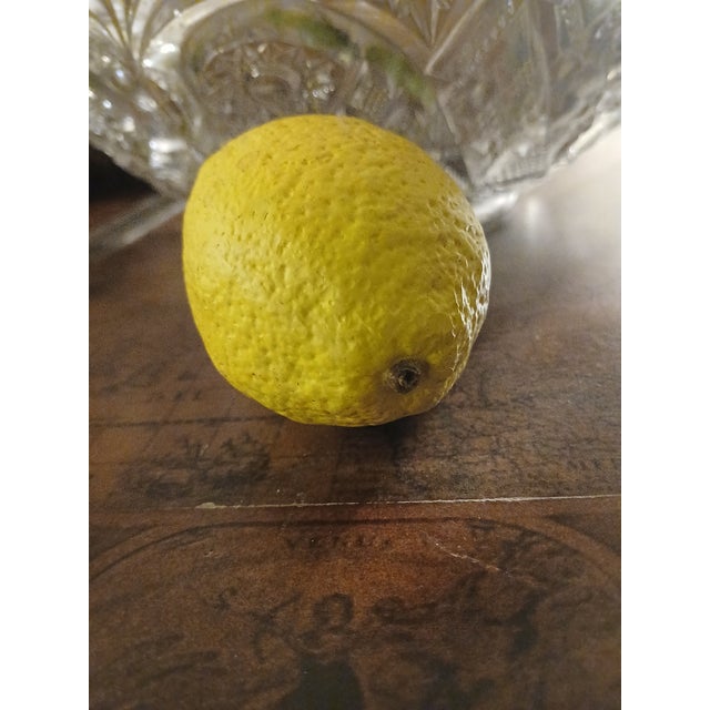 Yellow Mid 20th Century Italian Alabaster Stone Fruit - Pear & Lemon For Sale - Image 8 of 8