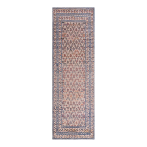 Distinguished Ivory Background Color With Soft Color Diamond Pattern Antique Indian Agra Cotton Rug