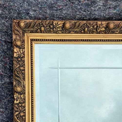 Vintage Gold Ornate Bevelled Mirror For Sale - Image 4 of 12