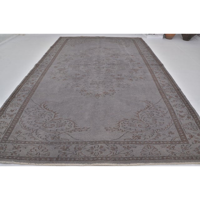 Turkish 1960s Home Living Handknotted Wool Carpet For Sale - Image 3 of 8