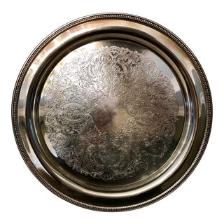 Vintage Oneida Silver-Plated Serving Platter For Sale