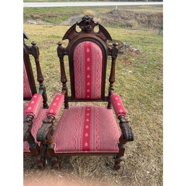 Large 18th Century French Renaissance Solid Walnut Armchair- A Pair For Sale - Image 17 of 18