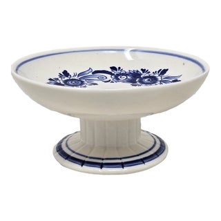 Vintage Delft Blue Taper Candle Holder by Elesva Holland For Sale
