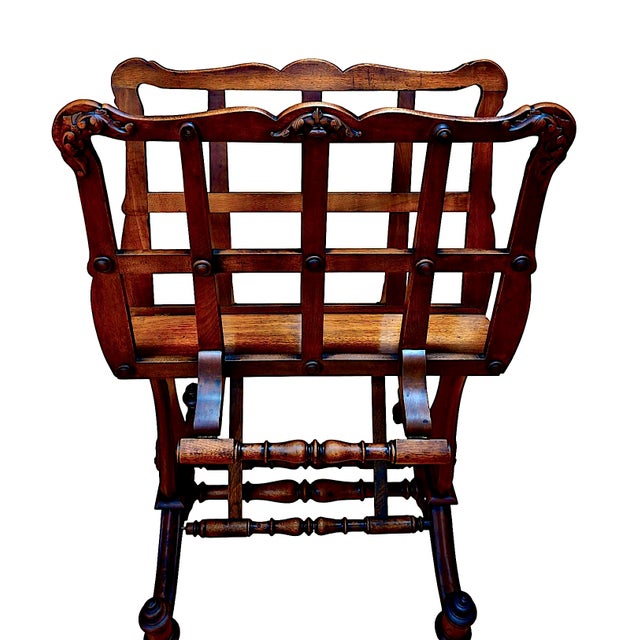 Antique Renaissance Revival Flexible Folio Stand on Casters For Sale In San Francisco - Image 6 of 14