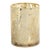 Gold Plated Branch Design LED Glass Hurricane, 9.5" For Sale
