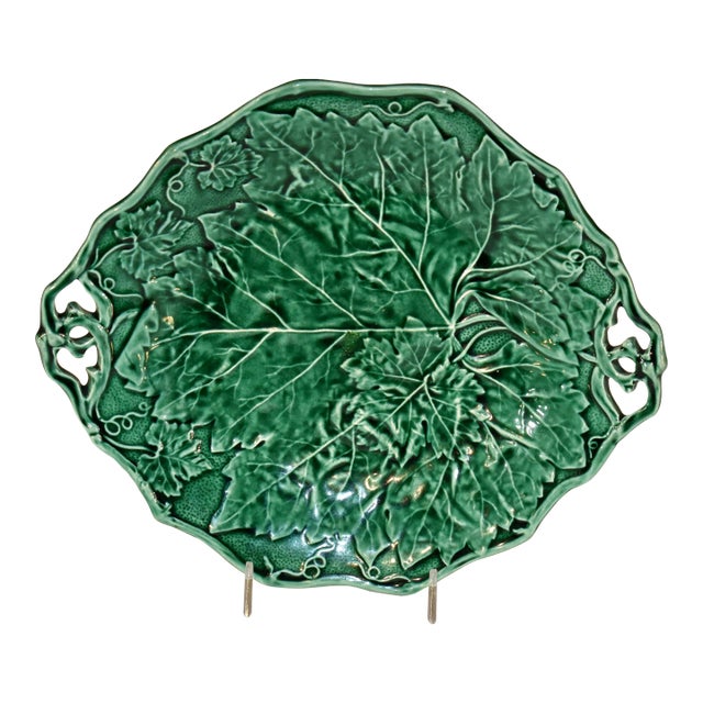 Davenport Handled Majolica Dish, Dated 1852 For Sale