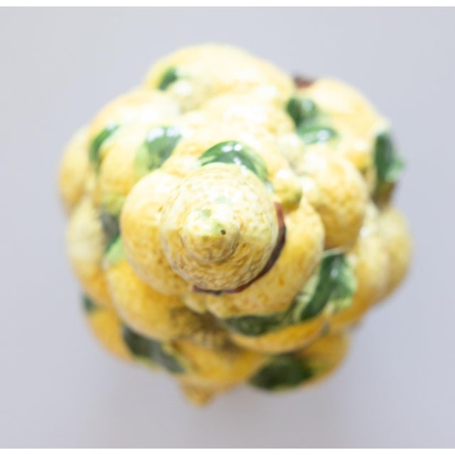 Paint Vintage Italian Majolica Lemon Topiary Centerpieces - A Pair For Sale - Image 7 of 13