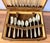 Oneida 1950s Mid-Century Modern Oneida Community Silverplate Flatware Set - "Enchantment" Pattern - 48 Pieces With Storage Chest For Sale - Image 4 of 7