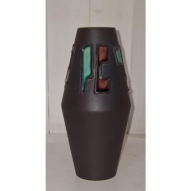 1950s Vintage Ceramic Black Vase Model Number 239 20, 1950s For Sale - Image 5 of 5