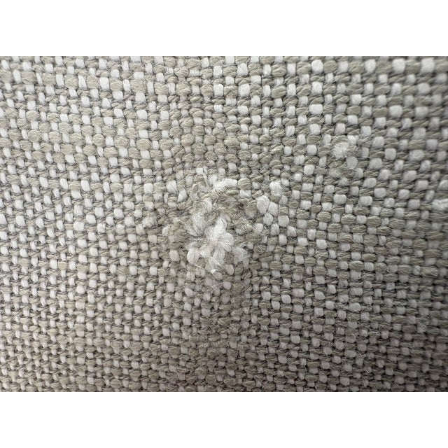 Wood Rh Belgian Track Arm Sofa 9' Luxe Depth | Dove Perennials® Performance Textured Linen Weave | Down-Feather Fill For Sale - Image 7 of 18