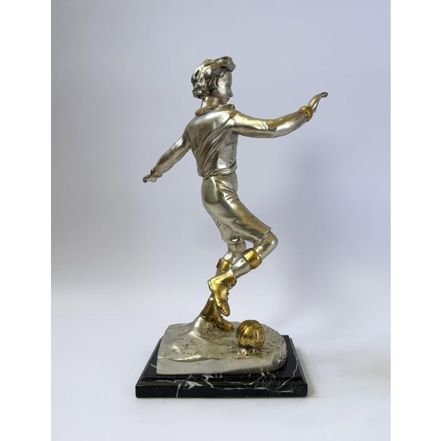 Bronze Sculpture of Soccer Player – 18" For Sale In Dallas - Image 6 of 12