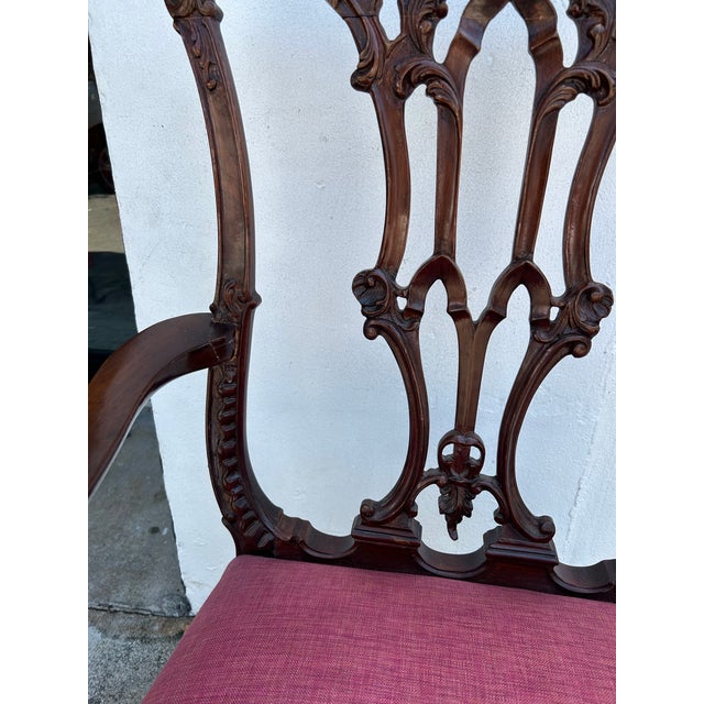 Antique Chippendale Style Armchair For Sale - Image 10 of 11