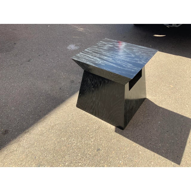Modern Modern Black End Table For Sale - Image 3 of 6