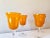 Mid-Century Modern 1960s Carlo Moretti–Attributed Orange Opalescent Blown Glass Stemmed Goblets, Set of 4 For Sale - Image 3 of 7