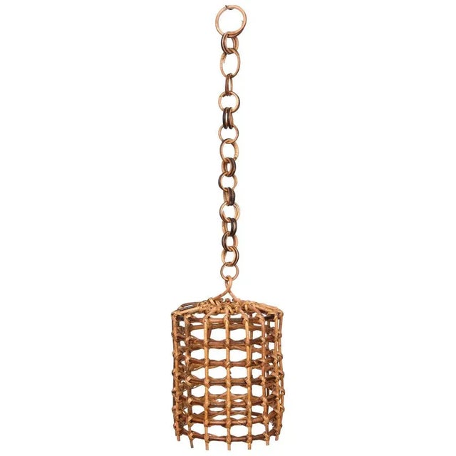 Mid-Century Italian French Riviera Bambo & Rattan Light, 1960s For Sale - Image 17 of 17